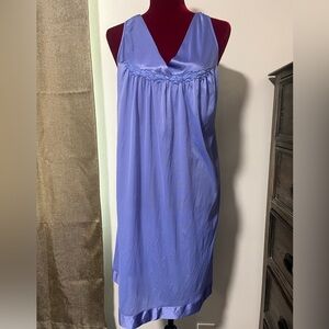 Vanity Fair blue Chemise with V-Neckline